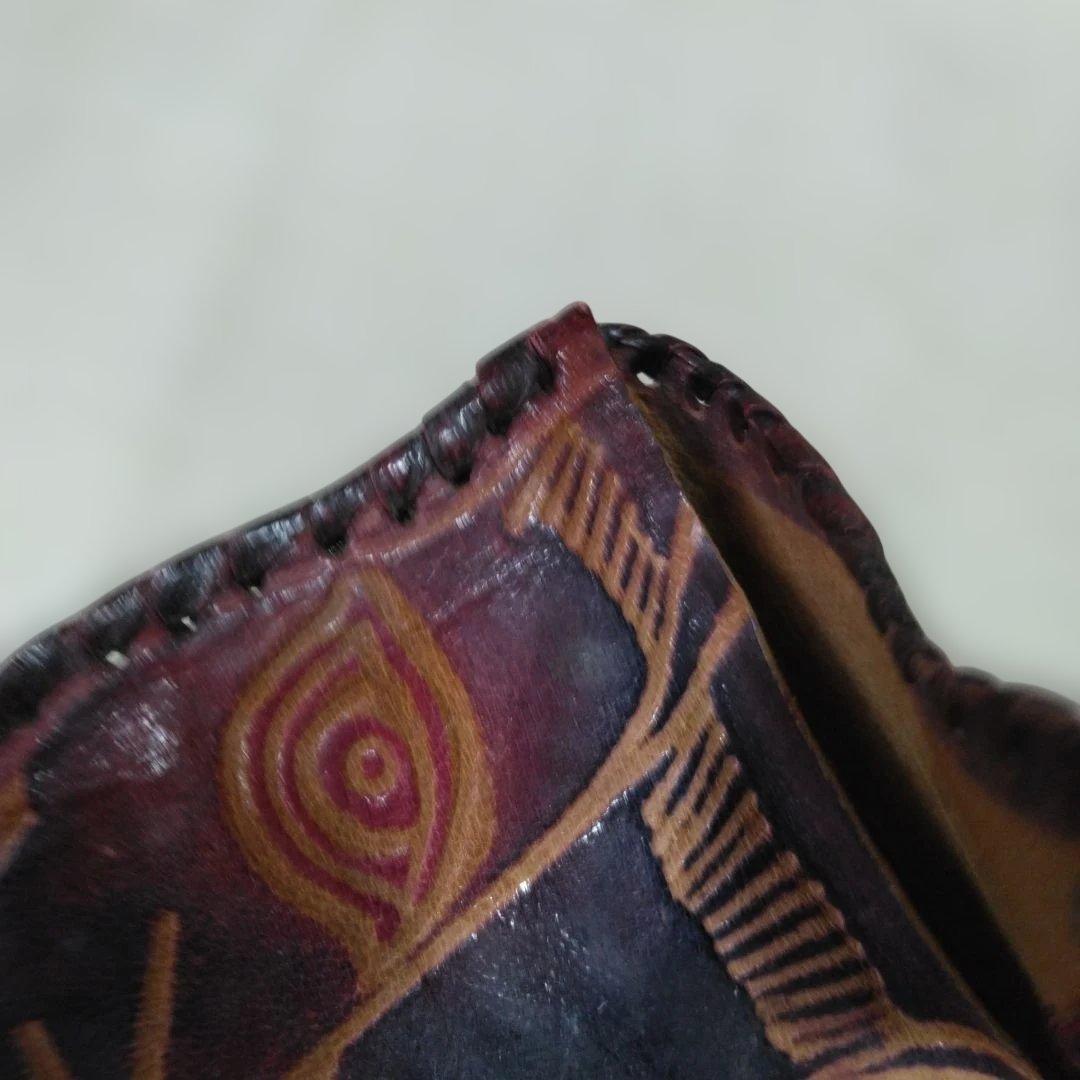 レザークラフトのポーチ・巾着・小銭入れセット　ハンドメイド