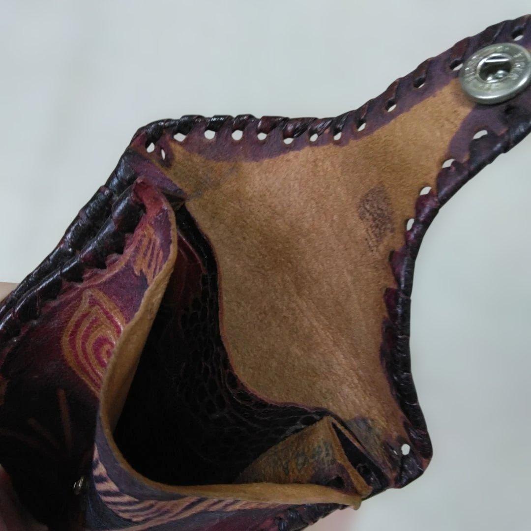 レザークラフトのポーチ・巾着・小銭入れセット　ハンドメイド