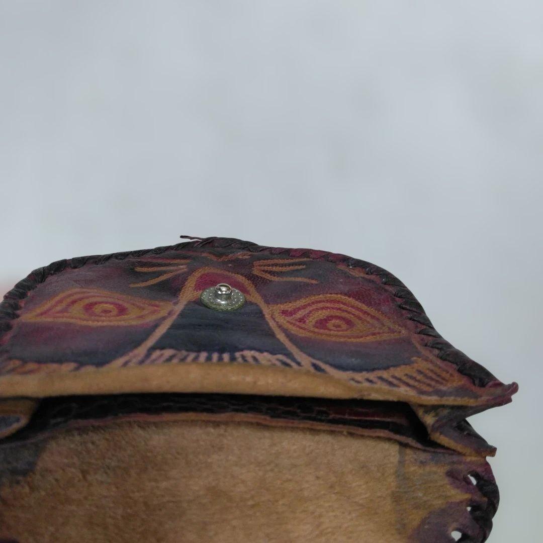 レザークラフトのポーチ・巾着・小銭入れセット　ハンドメイド