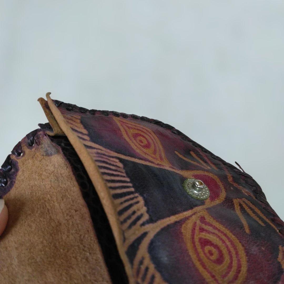 レザークラフトのポーチ・巾着・小銭入れセット　ハンドメイド