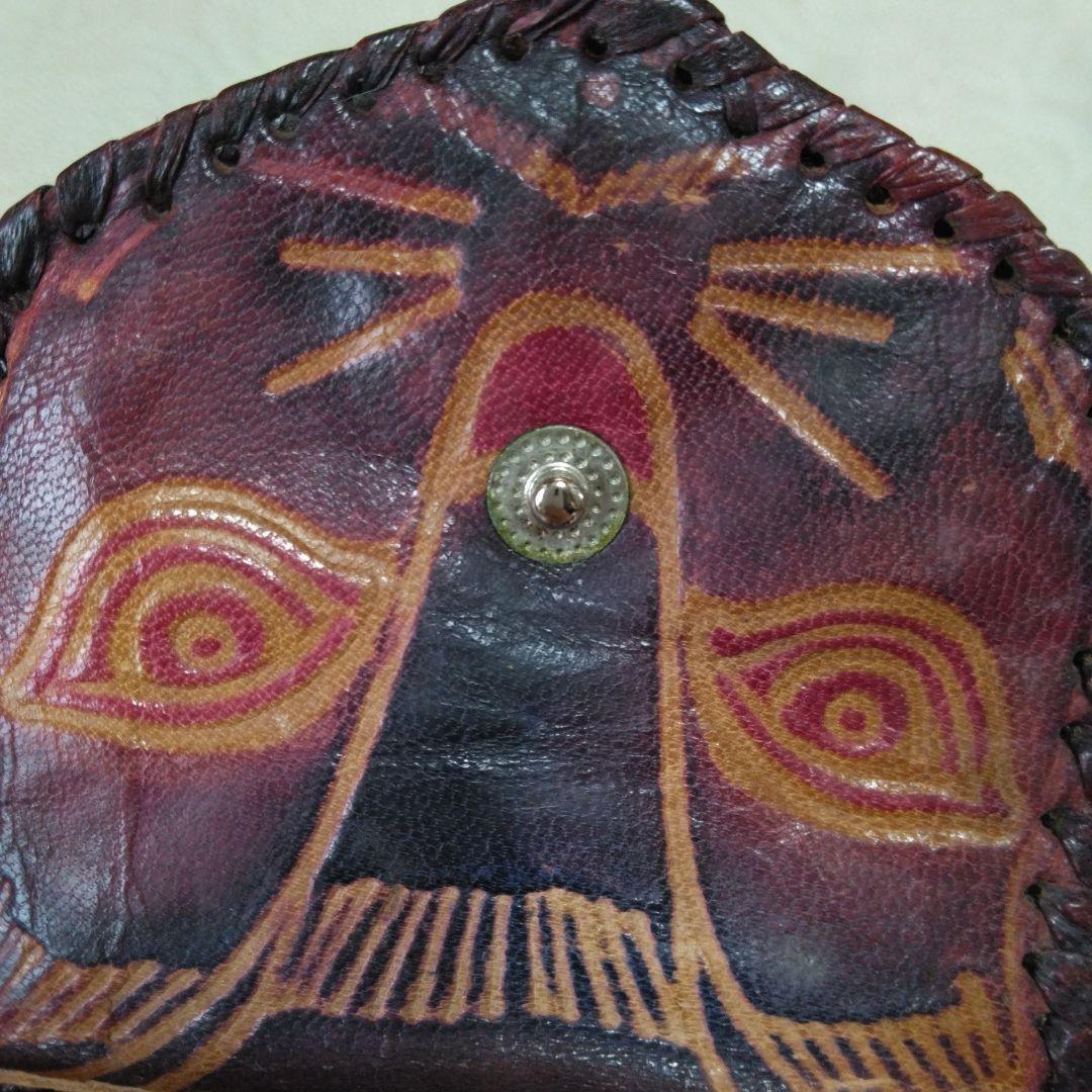 レザークラフトのポーチ・巾着・小銭入れセット　ハンドメイド