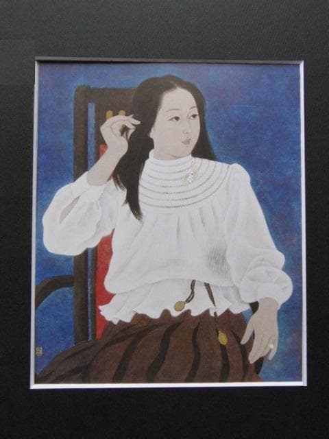 加藤晨明、【ひととき】、希少な大判額装用画集より、美品、日本人画家