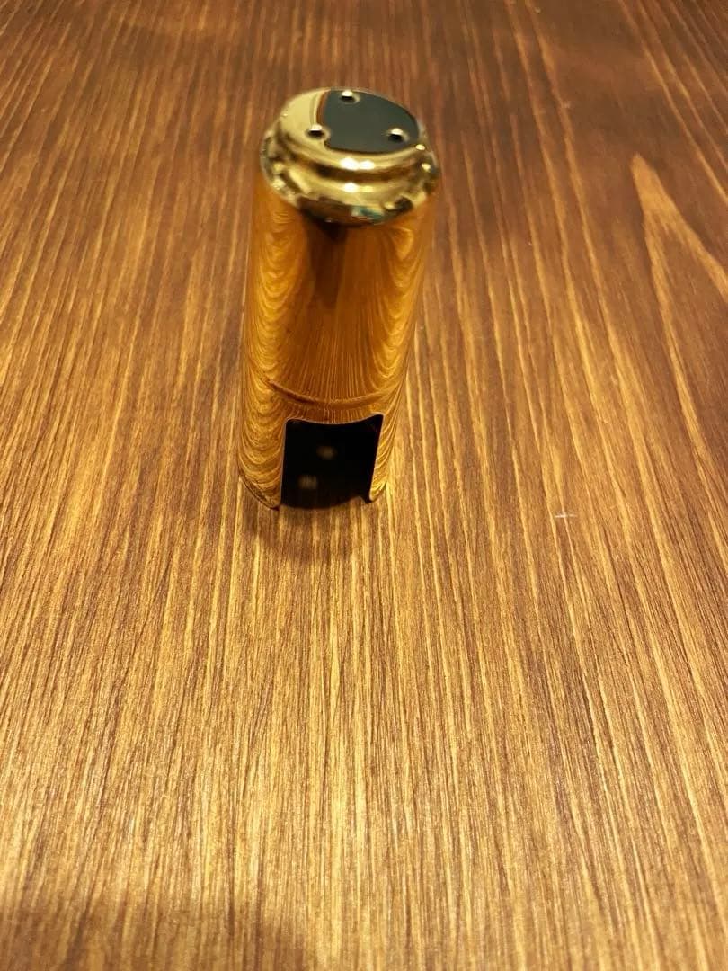 ソプラノサックスリガチャーとキャップセット ヤマハのゴールドプレート