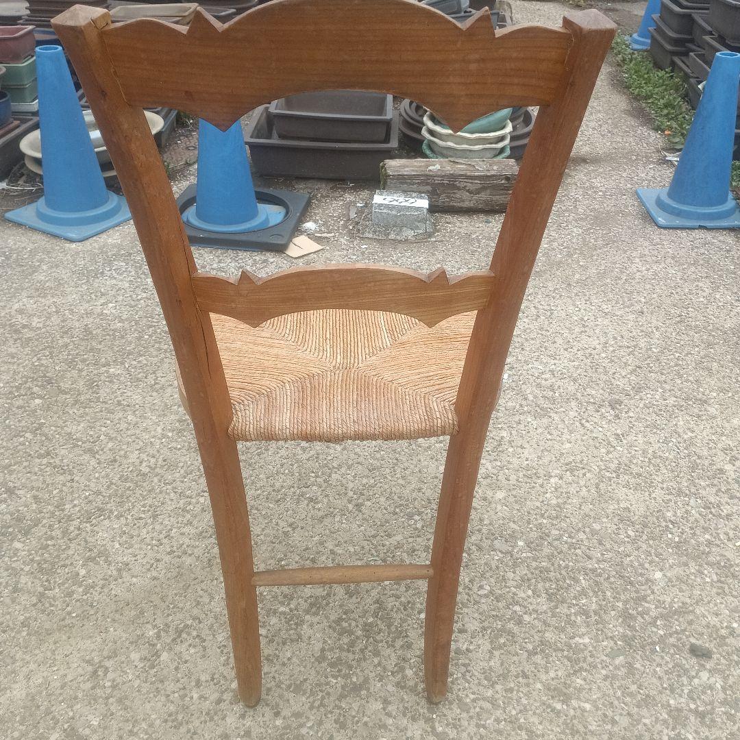 7531）フランス　ヴィンテージ　ダイニングチェア　座面編み込み