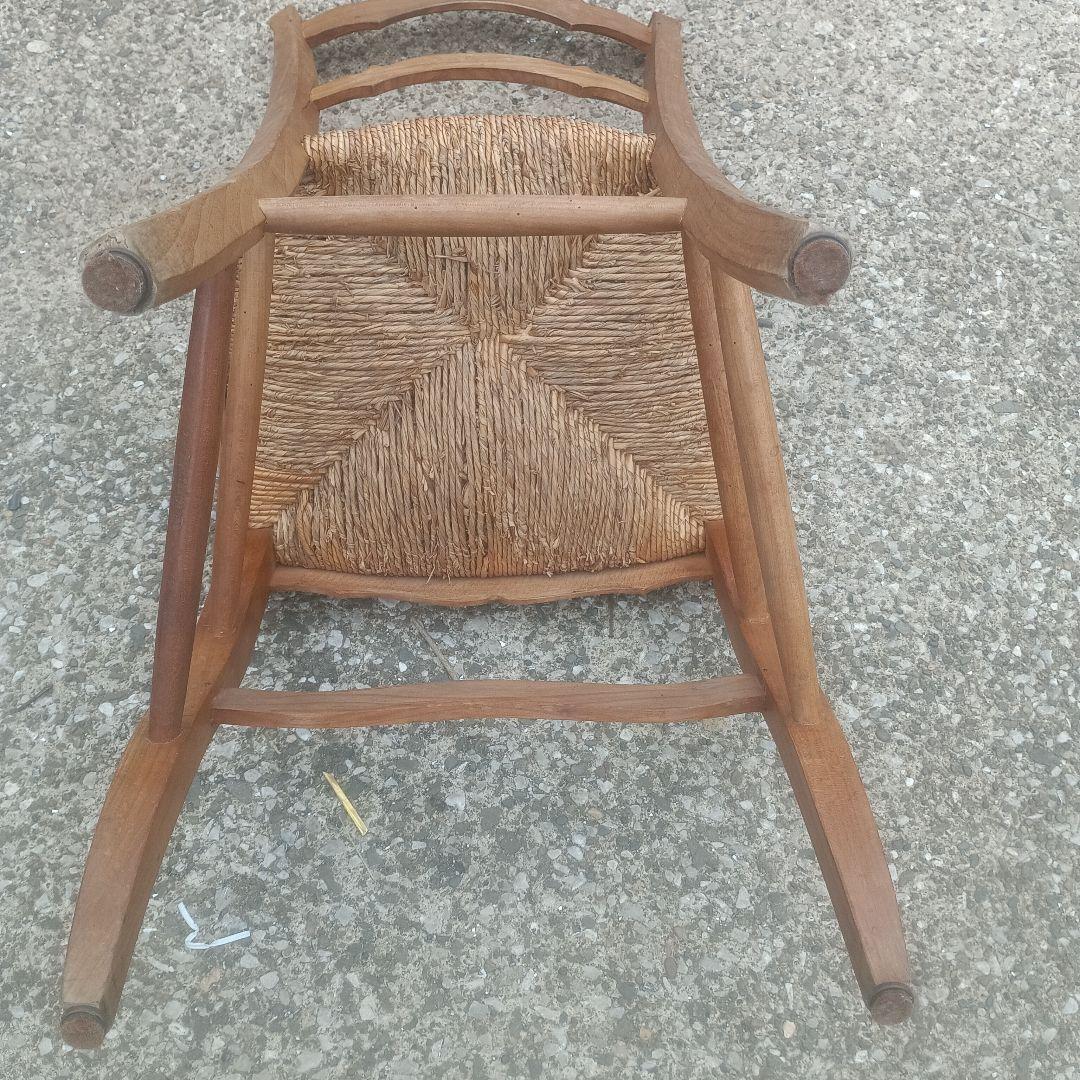 7531）フランス　ヴィンテージ　ダイニングチェア　座面編み込み