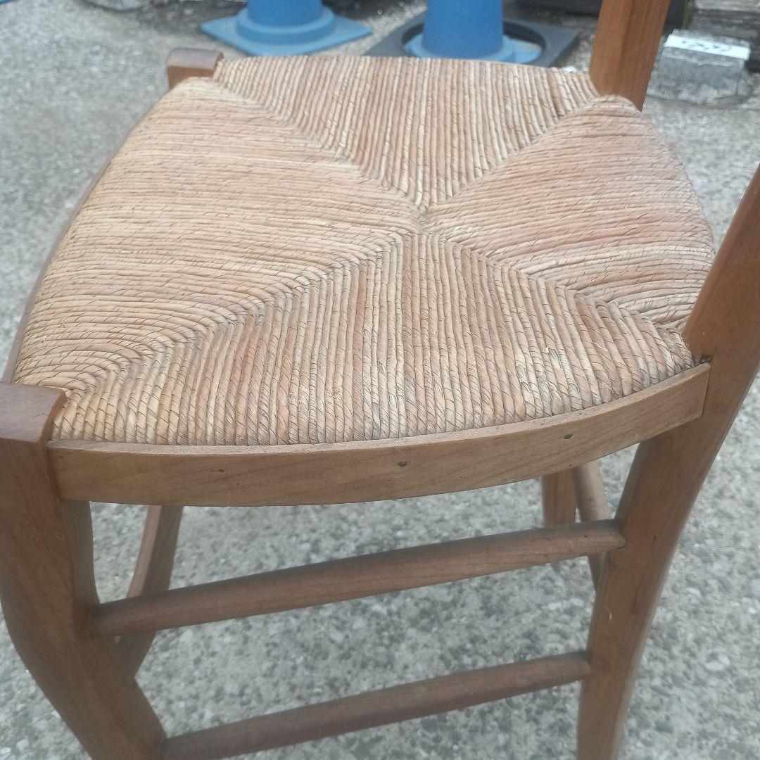 7531）フランス　ヴィンテージ　ダイニングチェア　座面編み込み