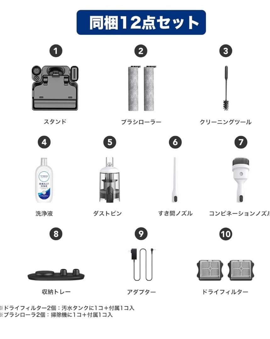 ティネコ乾湿スティッククリーナー