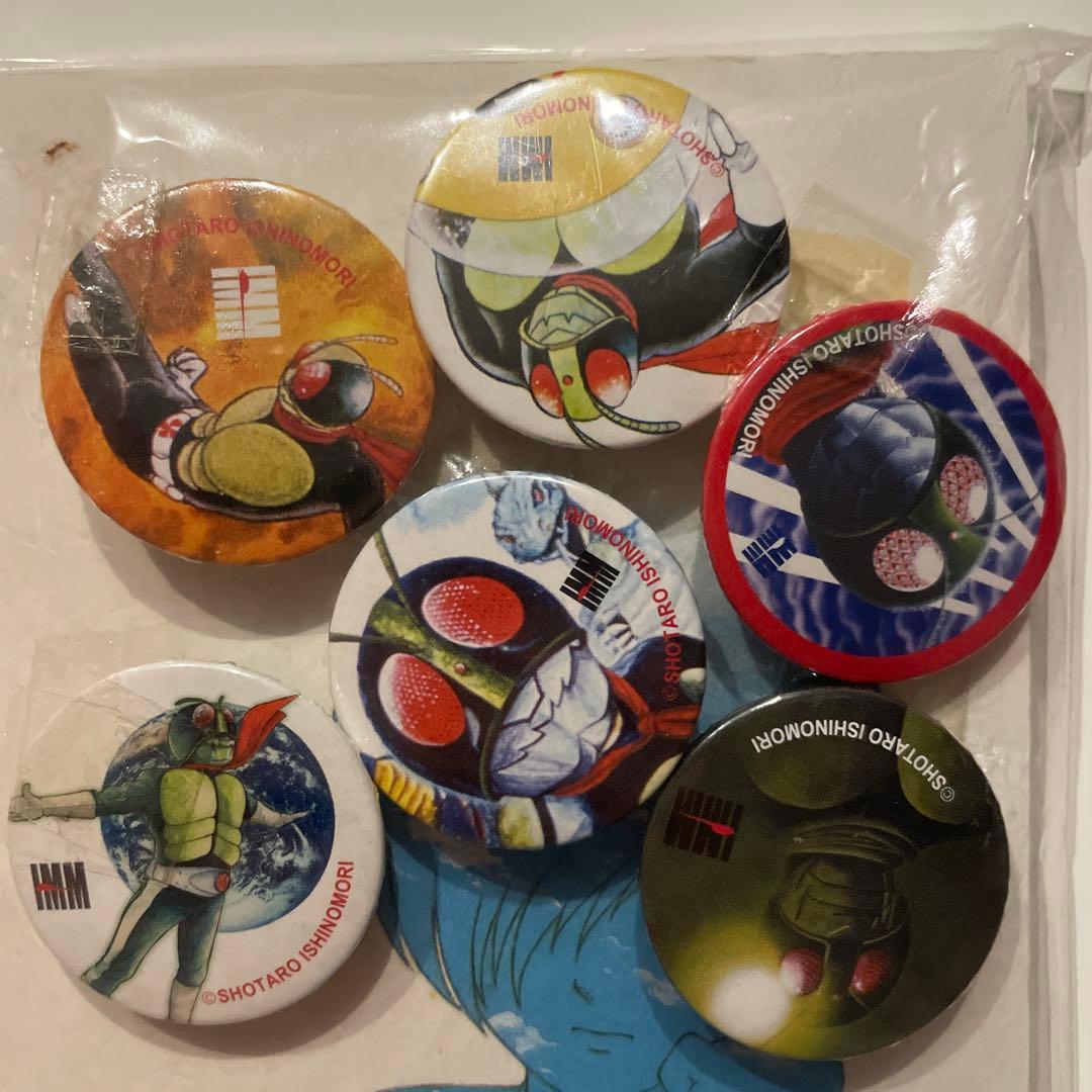 仮面ライダー　レトロ　缶バッジ　昭和