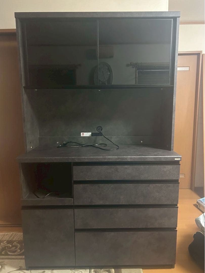 Pamouna（パモウナ）EC 食器棚 引き戸タイプ セラミカネロ 幅120cm