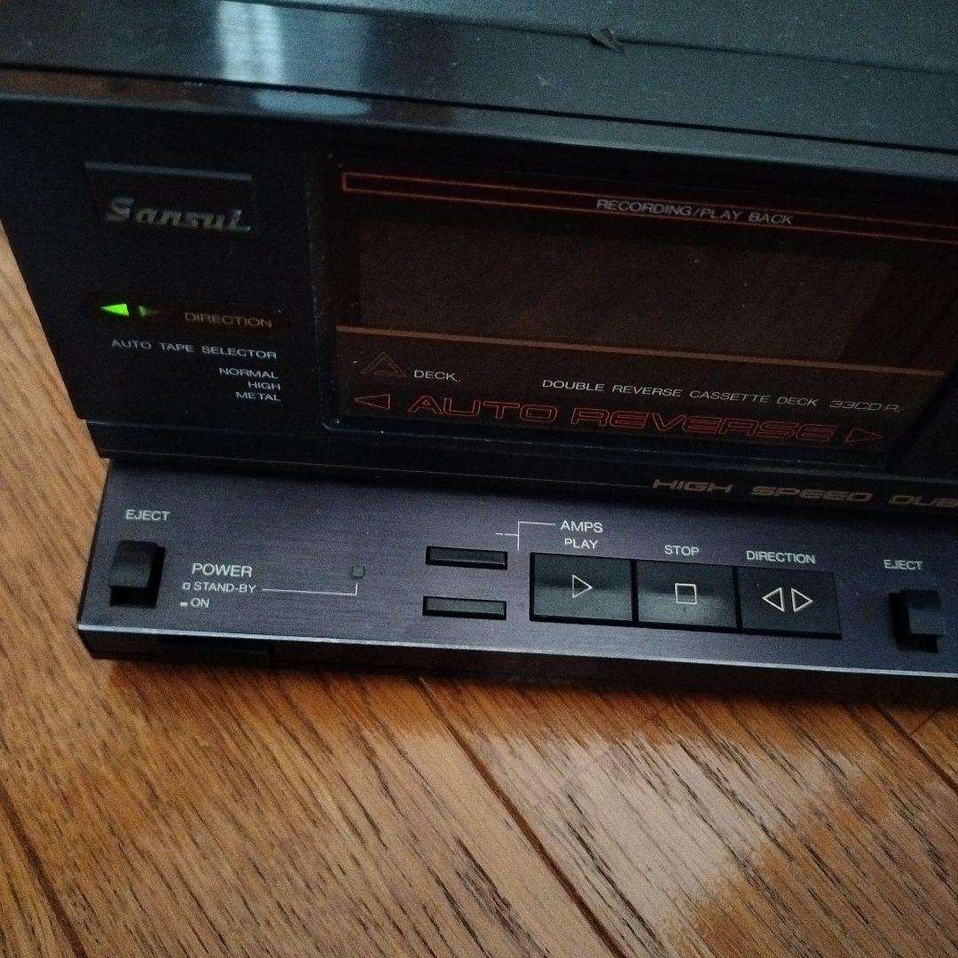 【当時物】Sansui ダブルリバースカセットデッキ　33CD-R用
