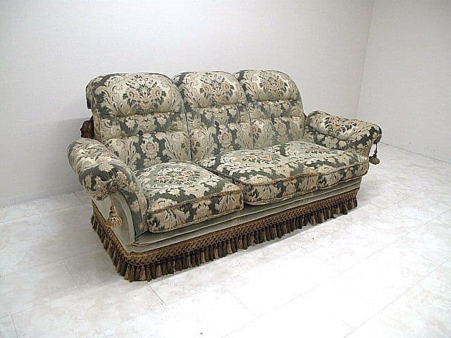 マリオ・コルチャゴ（フラテリ・オリッジ） 3人掛けソファ ロココ様式 金華山張地