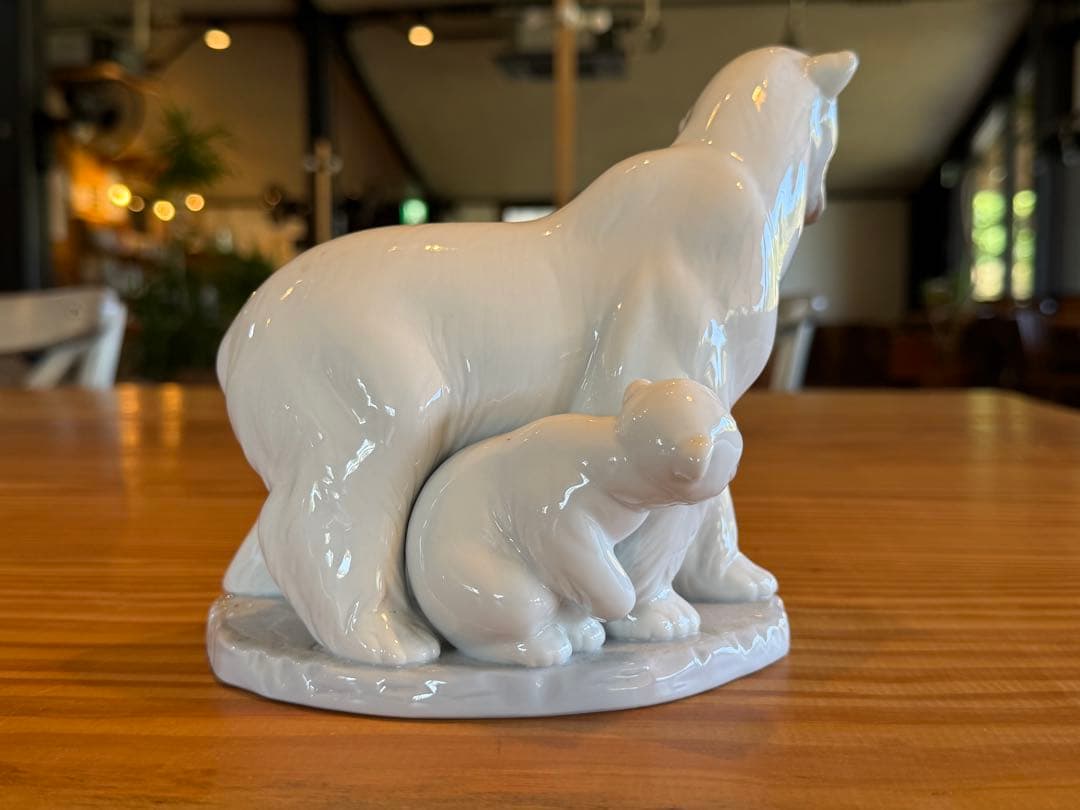 【リヤドロ】【シロクマの親子】【絶版】