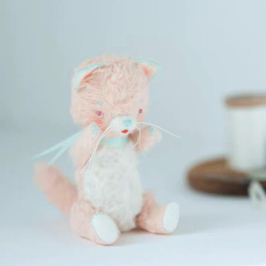 いちごソーダ仔猫 アーティストベア 海外作家様 ハンドメイド ぬいぐるみ