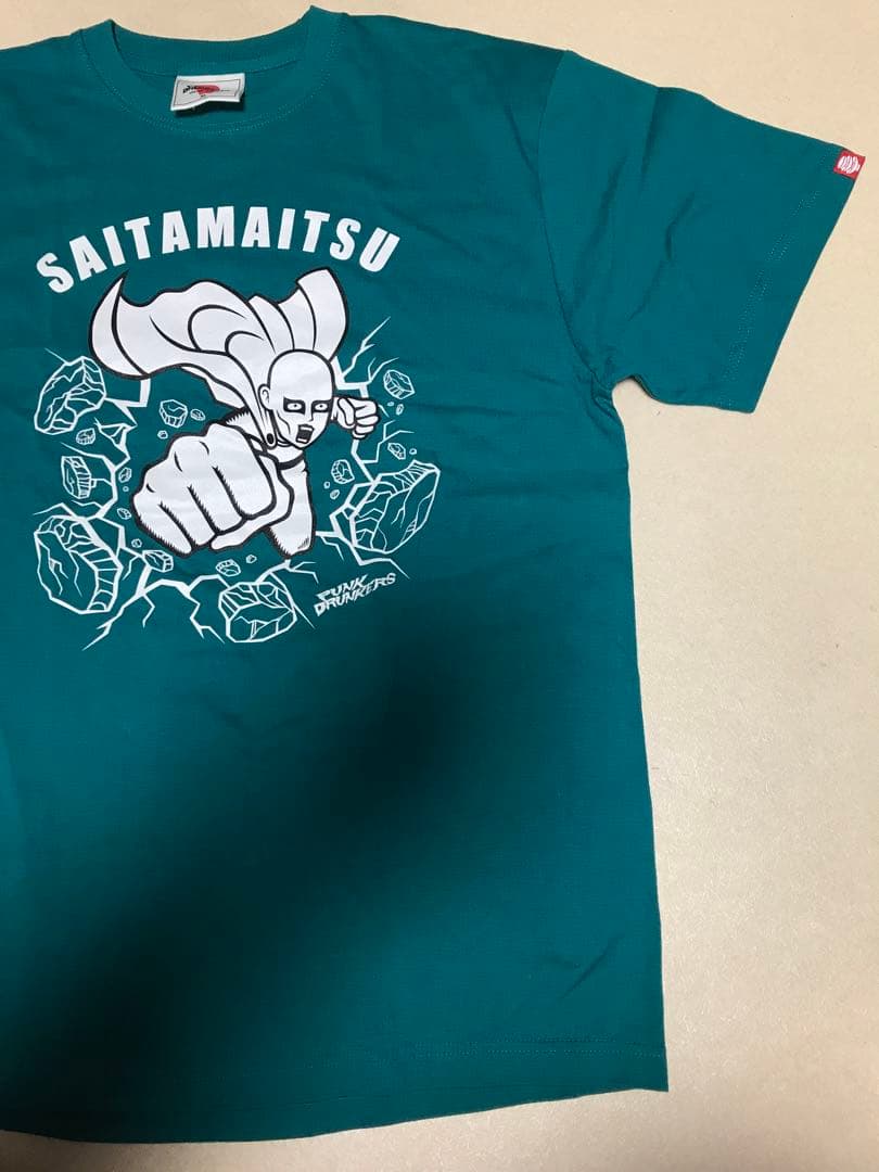 パンクドランカーズ XL ワンパンマン Tシャツ 緑 punk drunkers