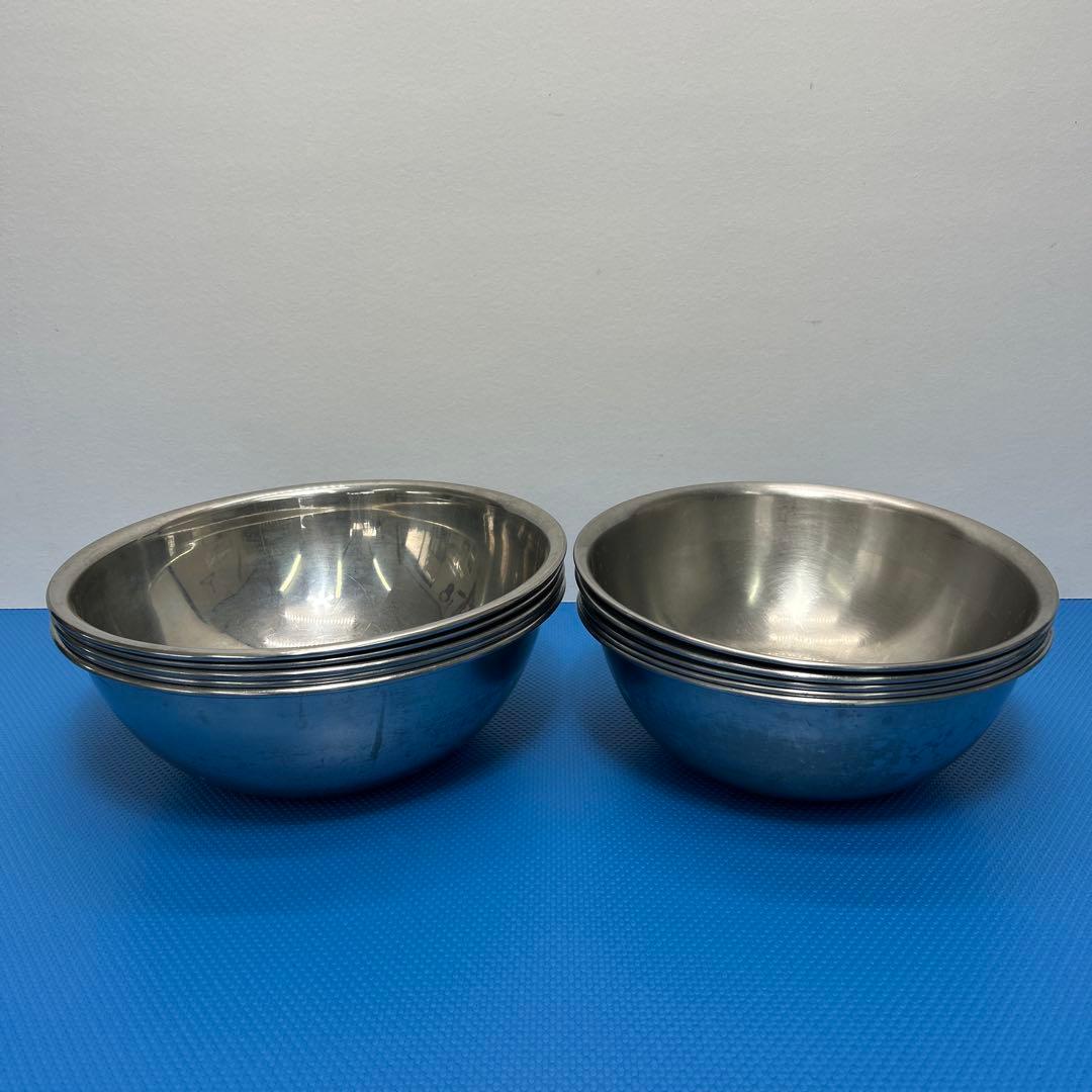 調理用ボウル10個セット　ステンレス　業務用　おまけザル1個付き