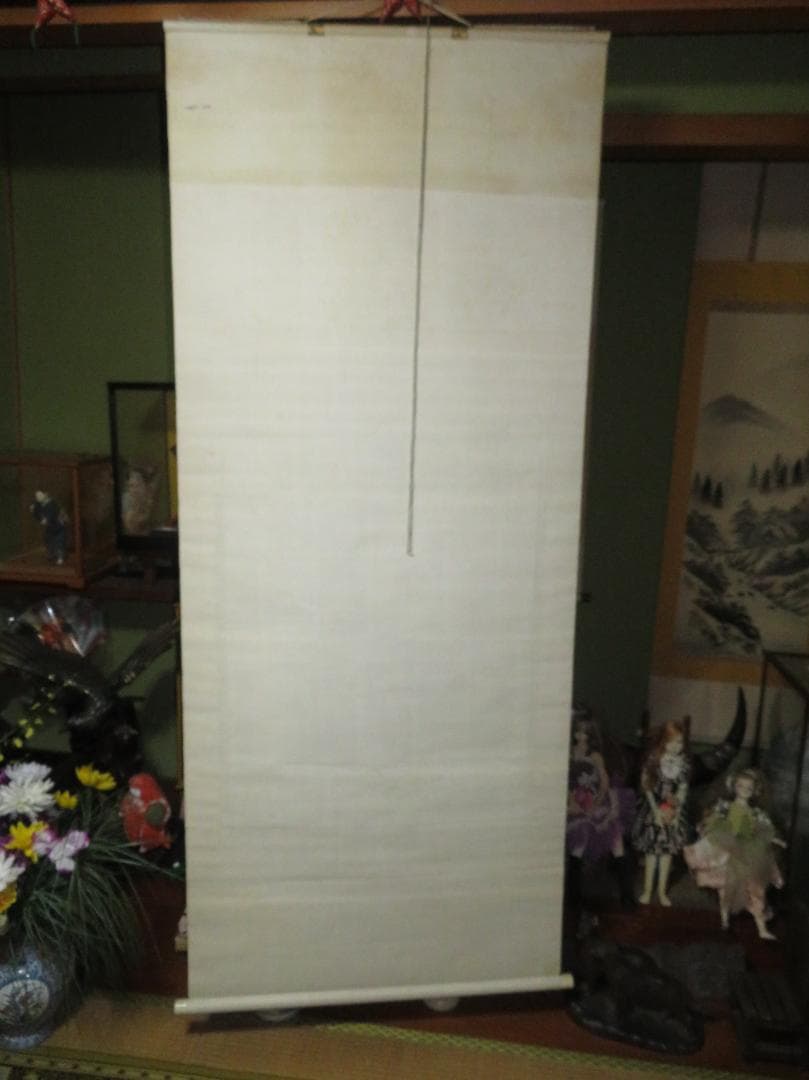 平高醒邨 　「日蓮上人 御影」（日蓮聖人座図） 　絹本 日本画　師；菊池桂月