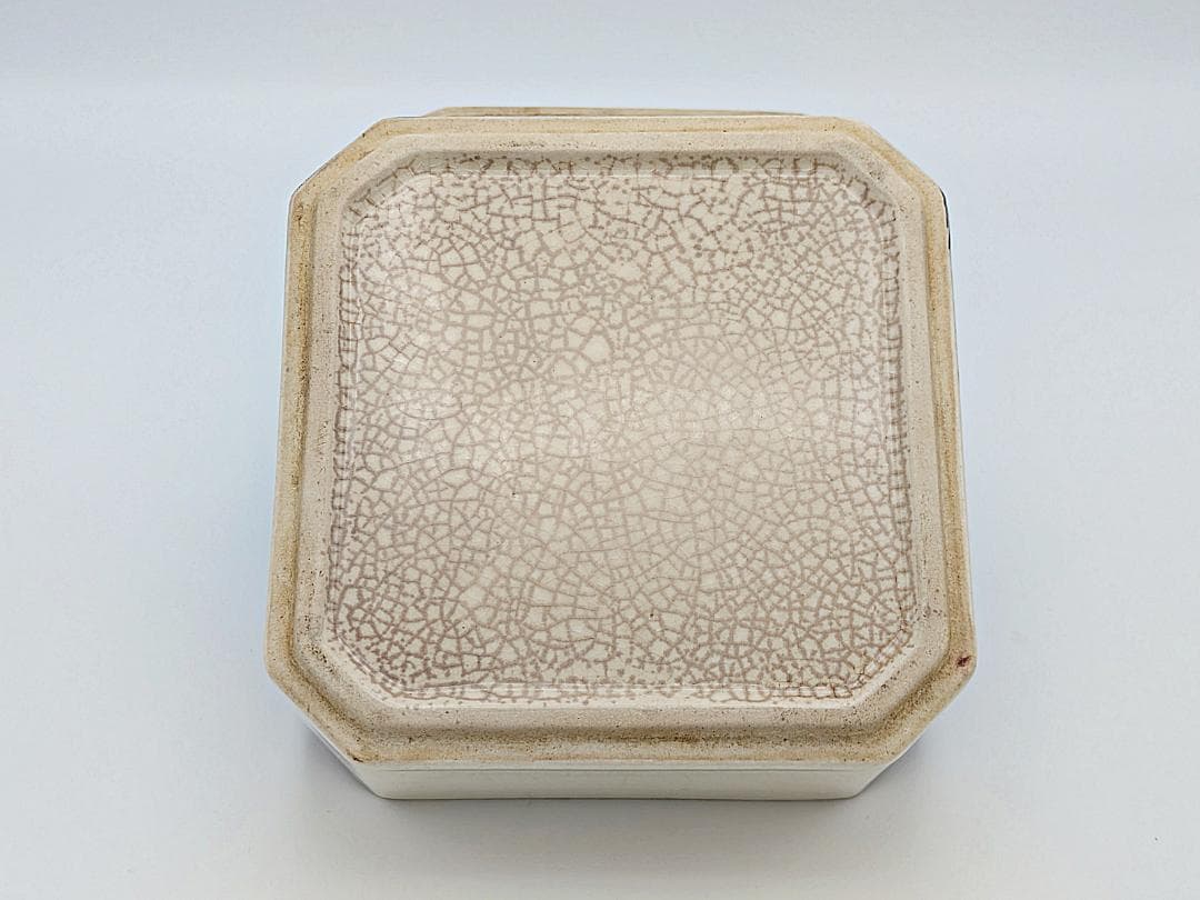時代物 美品 状態良 砥部焼 陶器製 松鶴文 4段重箱 縁起物 昭和初期に購入
