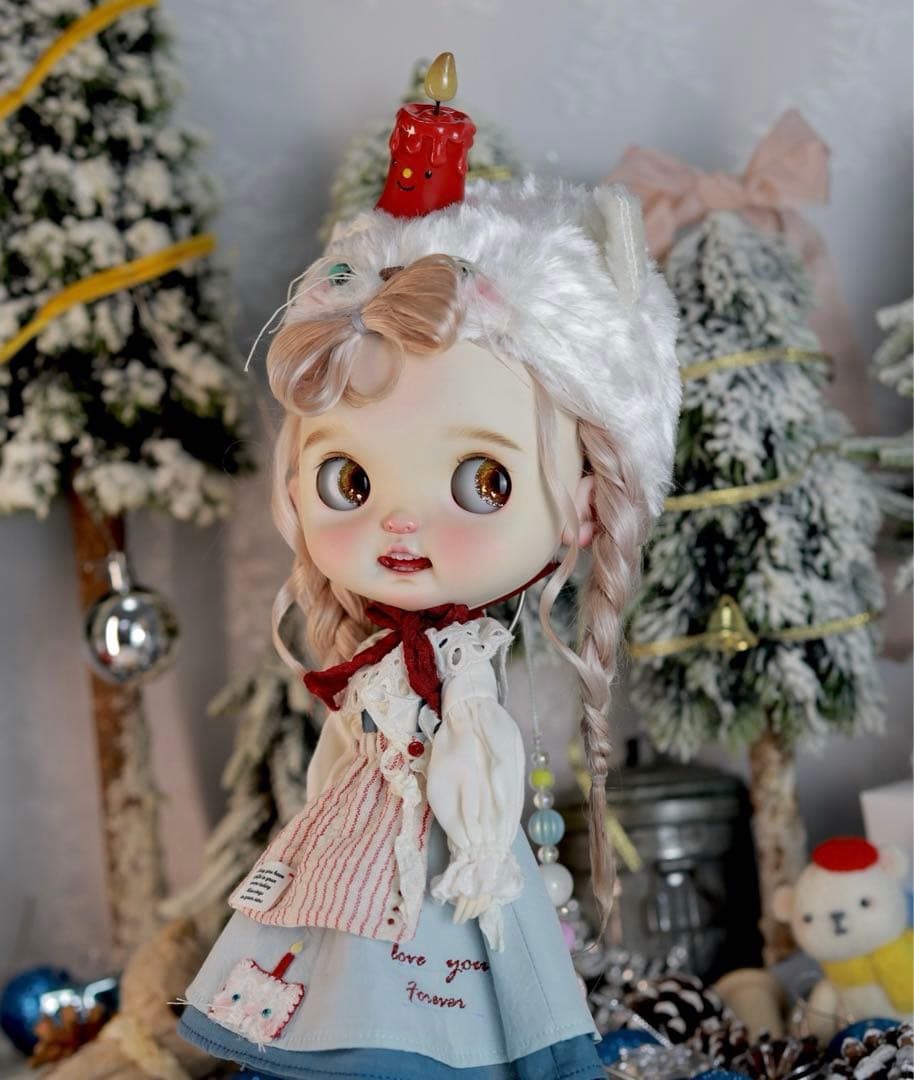 カスタムブライス かわいい 海外作家様 笑顔 幼い 雪猫ちゃん フルセット