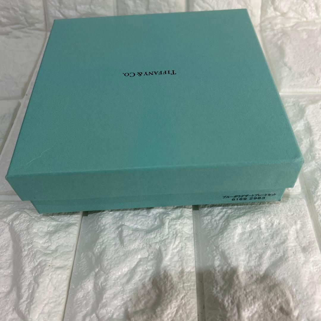 Tiffany & Co. ブルーボウデザートプレート2枚セット　ペア