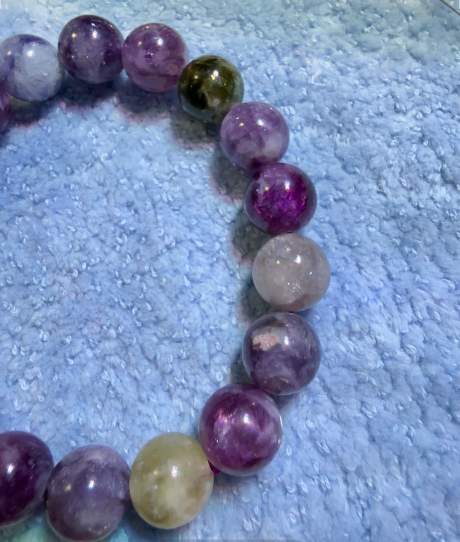 紫祖母晶クリスタルブレスレット11mm