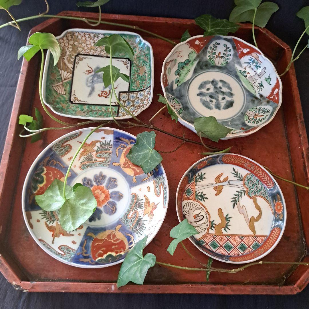 「ご成約者」です。 ご注意ください。「古伊万里色絵皿の競演！」 皿4客セッ