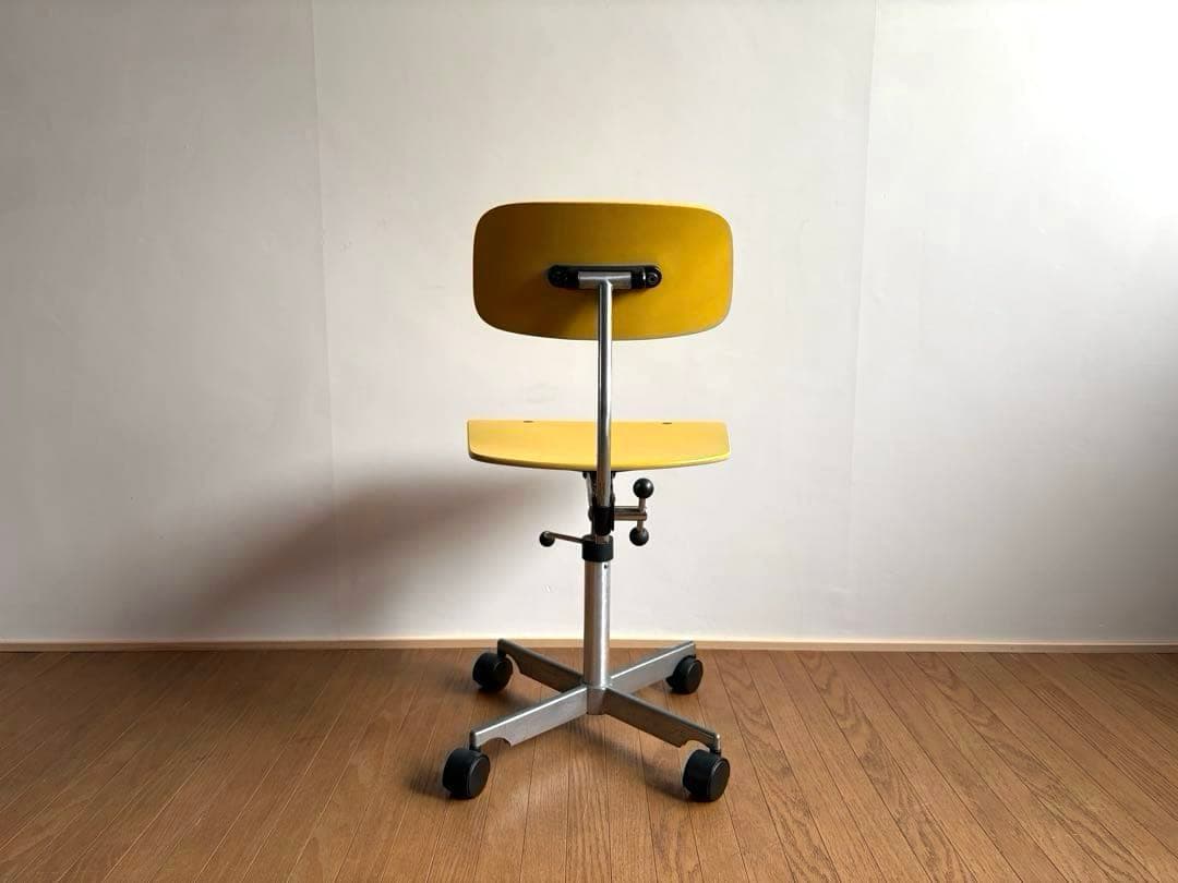 北欧ヴィンテージ KEVI ケヴィチェア イエロー 4本脚 アンティーク レトロ