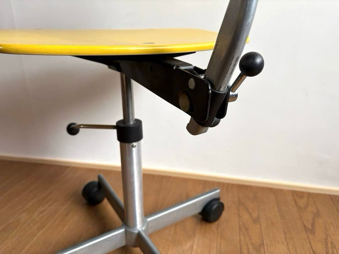 北欧ヴィンテージ KEVI ケヴィチェア イエロー 4本脚 アンティーク レトロ