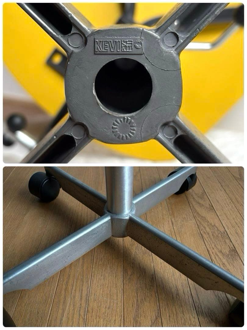 北欧ヴィンテージ KEVI ケヴィチェア イエロー 4本脚 アンティーク レトロ