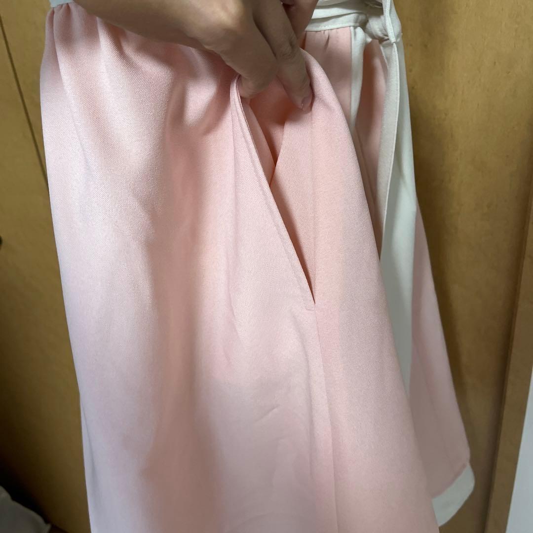 新品未使用タグ付き　アームボーテ　エプロン　ピンク　ホワイト　定価16,500円