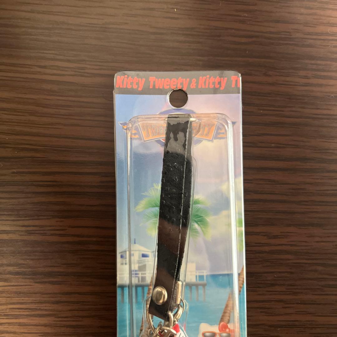 新品 未開封 トゥイーティー＆キティ バイク ファスナーマスコット