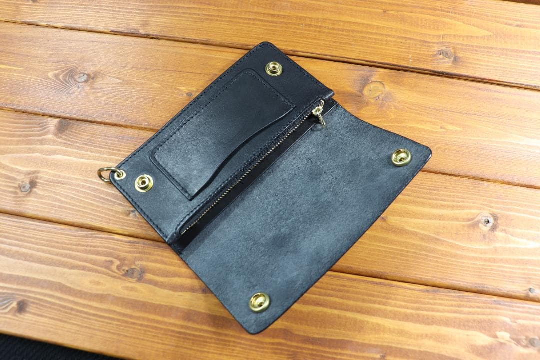 【即納商品】ロング　トラッカーウォレット　栃木レザー使用