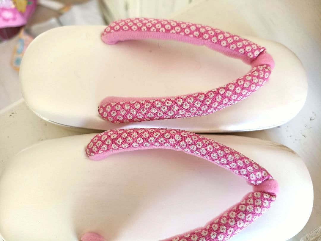 専用です☆白ピンクの着物にキラキラ作り帯☆七五三フルセット