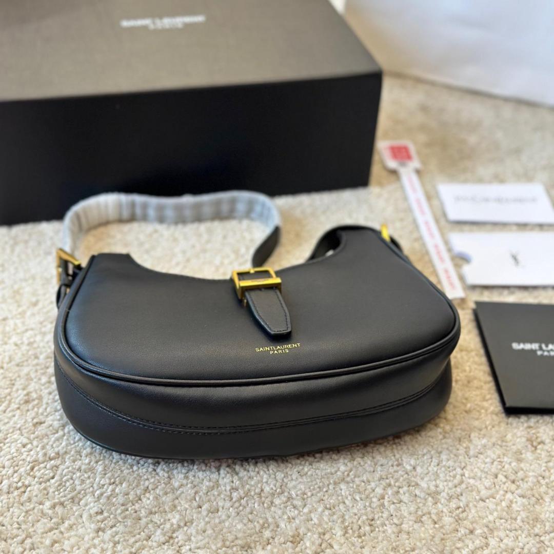 SAINT LAURENT Le Fermoir ブラックショルダーバッグ