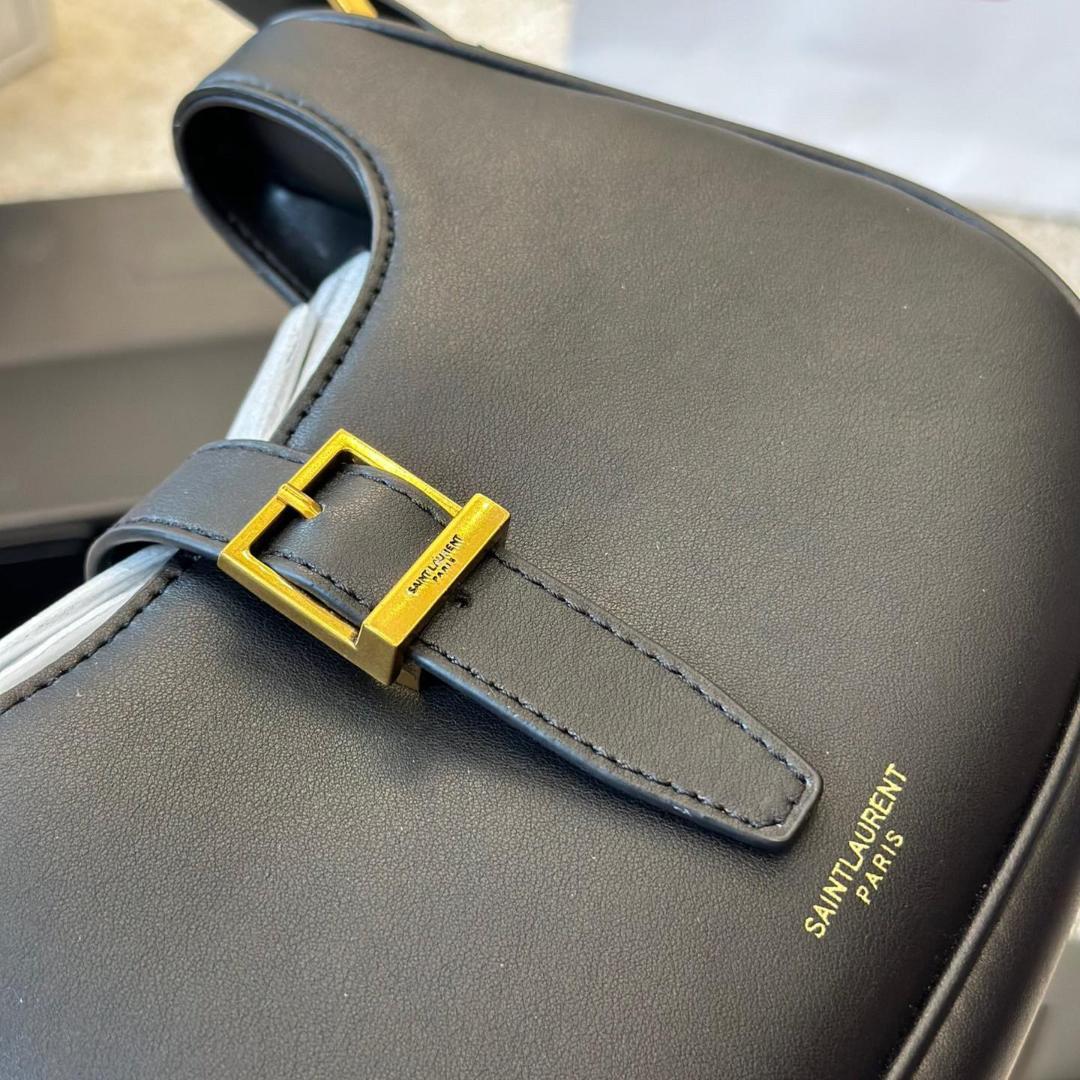 SAINT LAURENT Le Fermoir ブラックショルダーバッグ