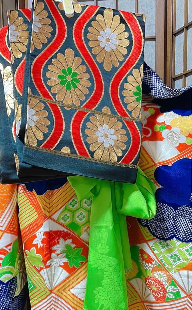 七五三レトロ古典柄ぽっくり草履セット