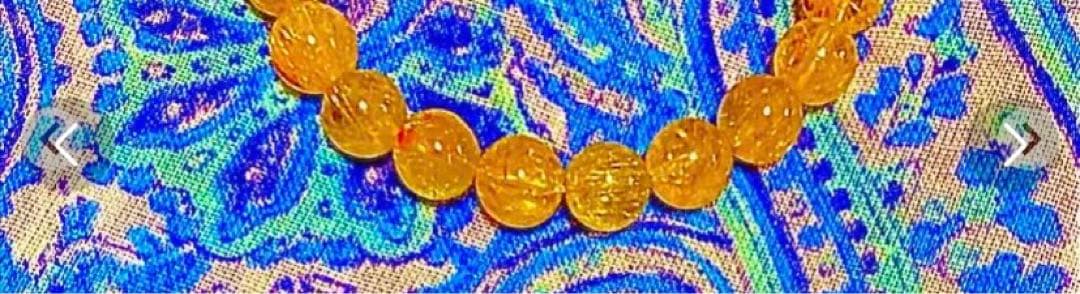 金運爆上げ　世界的な金運アップ！５mm珠ゴールド　ルチルクォーツ