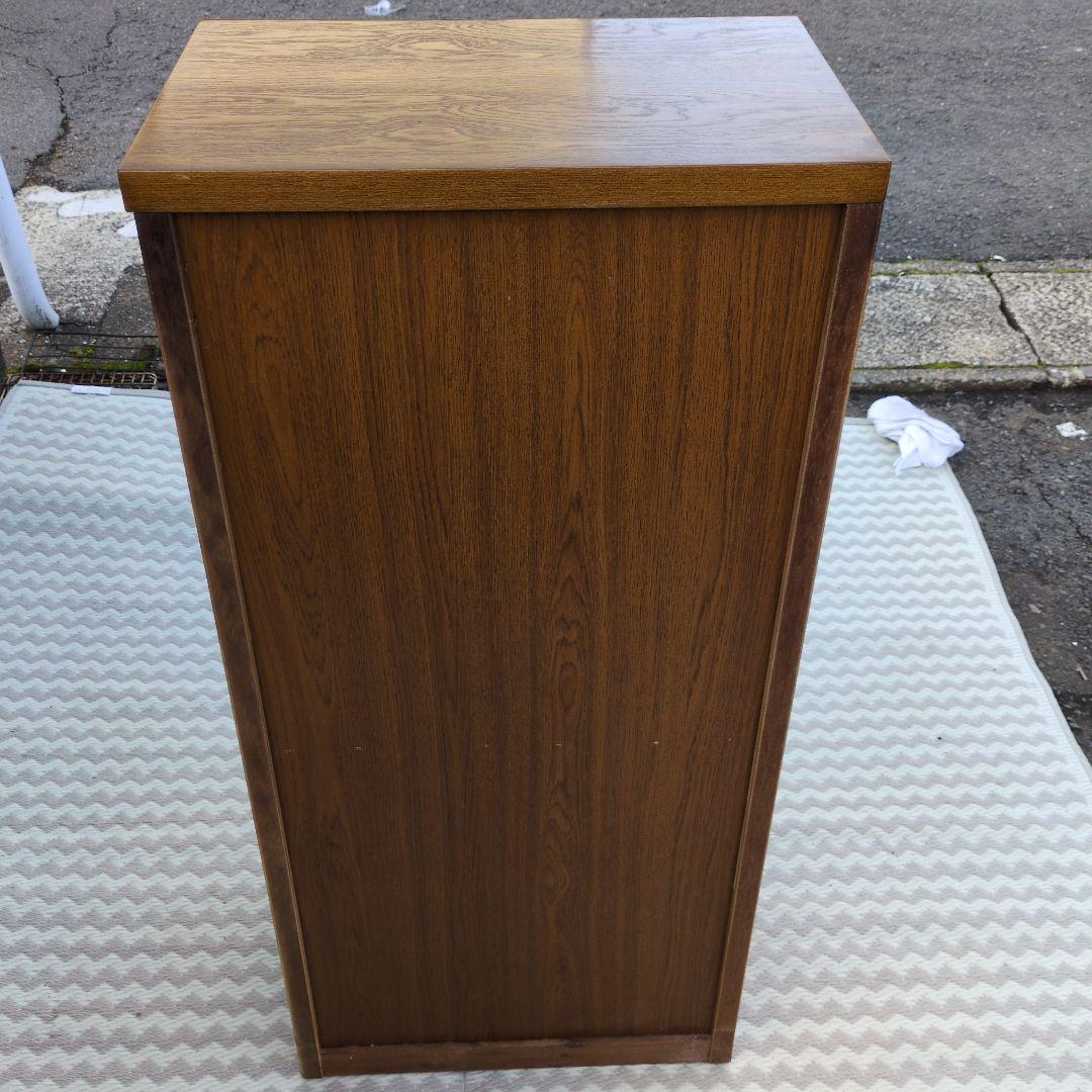 ブラウン木製チェスト 7引き出し