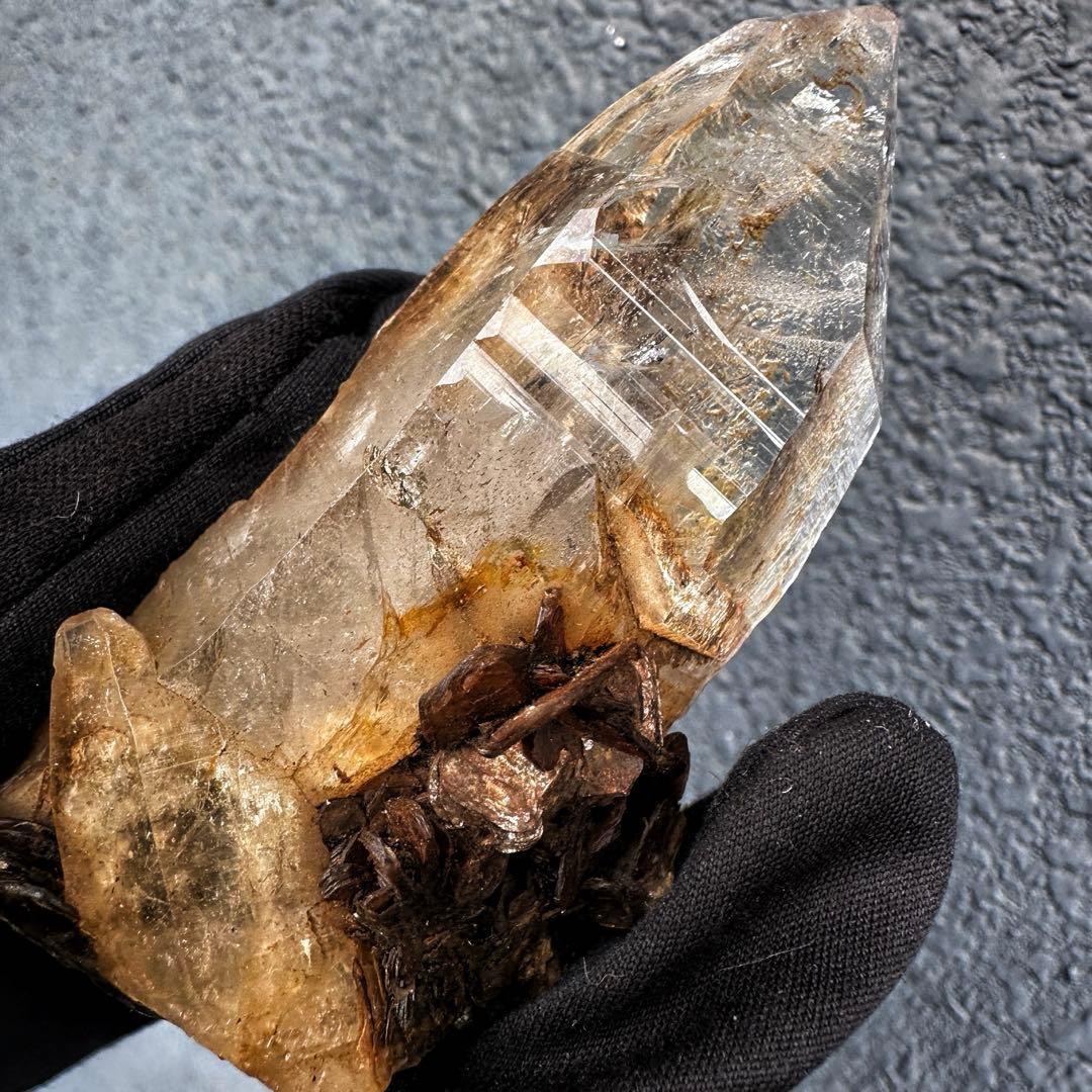 高透明度❗️レインボー☆コロンビアレムリアンシード クリスタル 雲母共生A1556