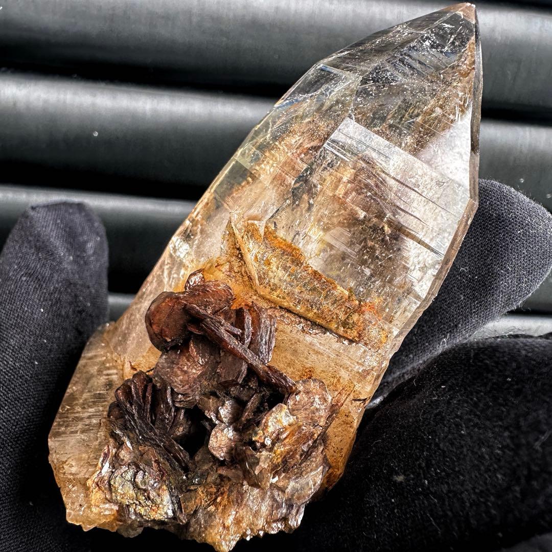 高透明度❗️レインボー☆コロンビアレムリアンシード クリスタル 雲母共生A1556