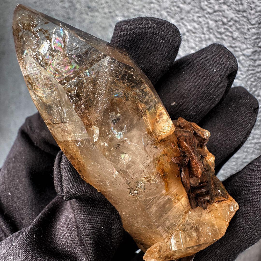 高透明度❗️レインボー☆コロンビアレムリアンシード クリスタル 雲母共生A1556