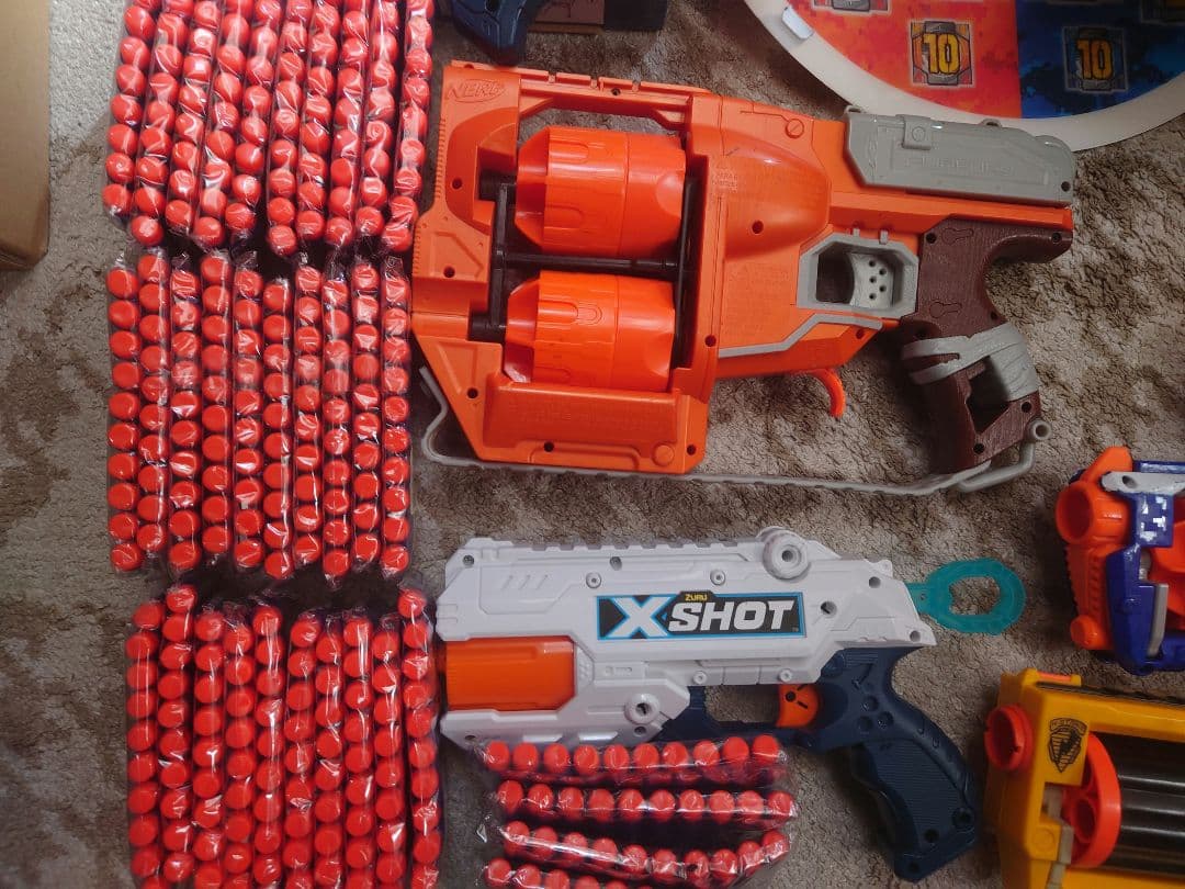 ナーフ銃7丁 （おまけ2丁合計９丁）標3種 弾新品340発