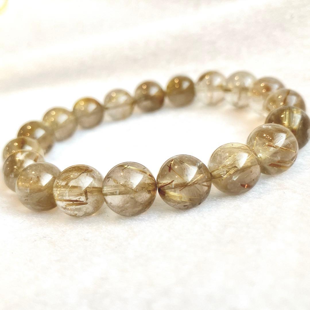 E*s様 スモーキー タイチンルチルクォーツ ブレスレット 10mm