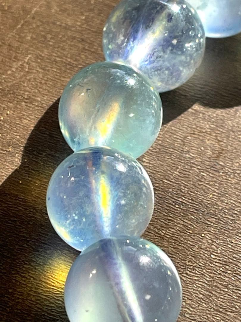 【極美】ピンクアクアマリンブレス12㎜（新品未使用）淡色　希少　透明感　高品質