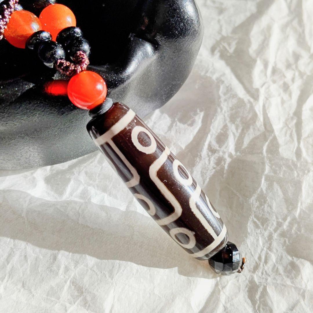 セール◆天珠 天然石 御守 ネックレス【逆九眼天珠】チベット 最高のパワー 開運