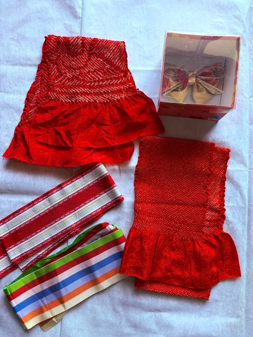 七五三　お宮参り　お着物　正絹　絞り