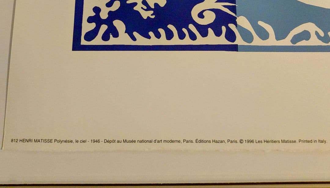 アンリ·マティス　【ポリネシアの空】1946