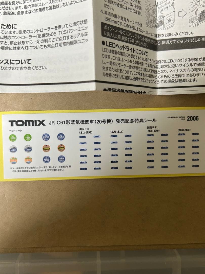 TOMIX 2006年 JR蒸気機関車 C61 20号機