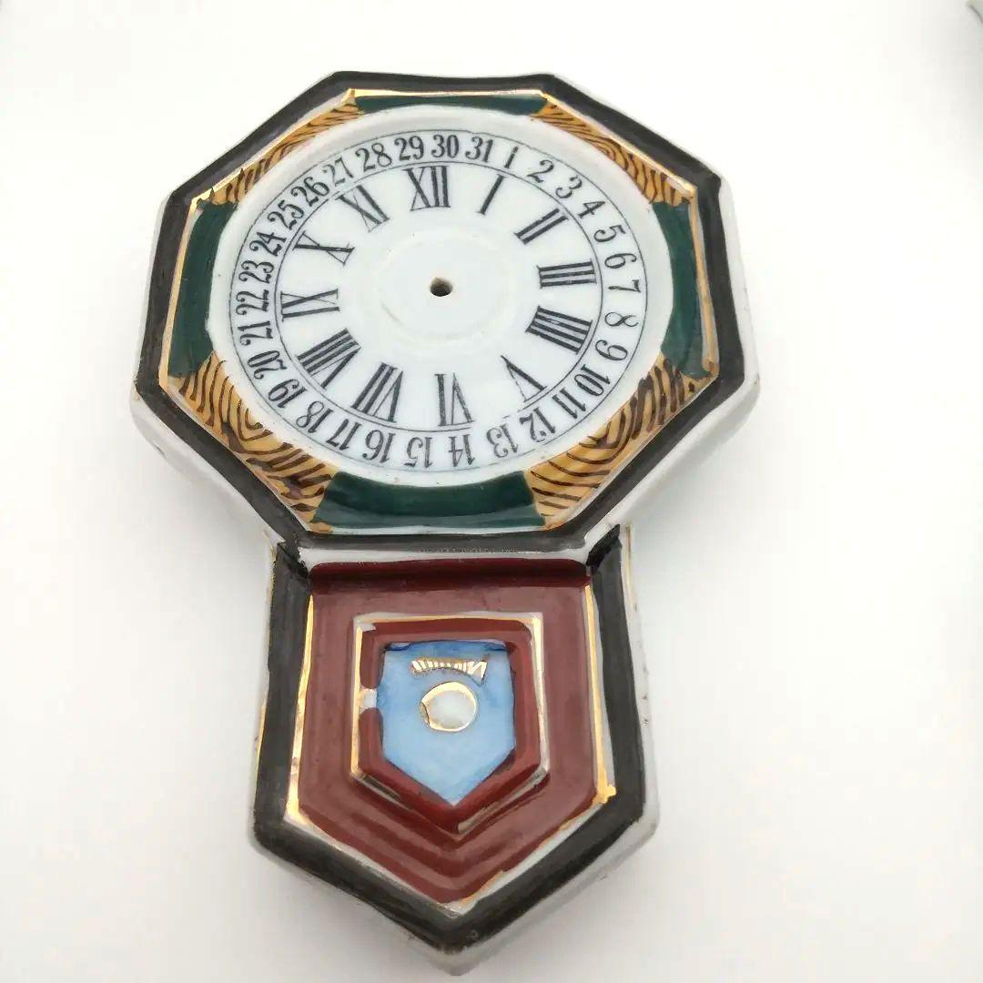 値下【希少美品・戦前】 陶器の掛時計型花瓶 日本製３個