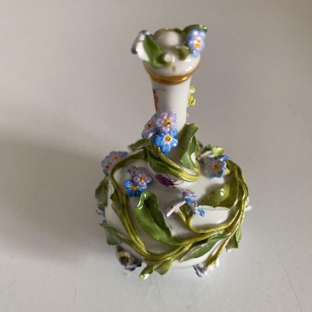 マイセン アンティーク 忘れな草 アップリケ　ミニチュア