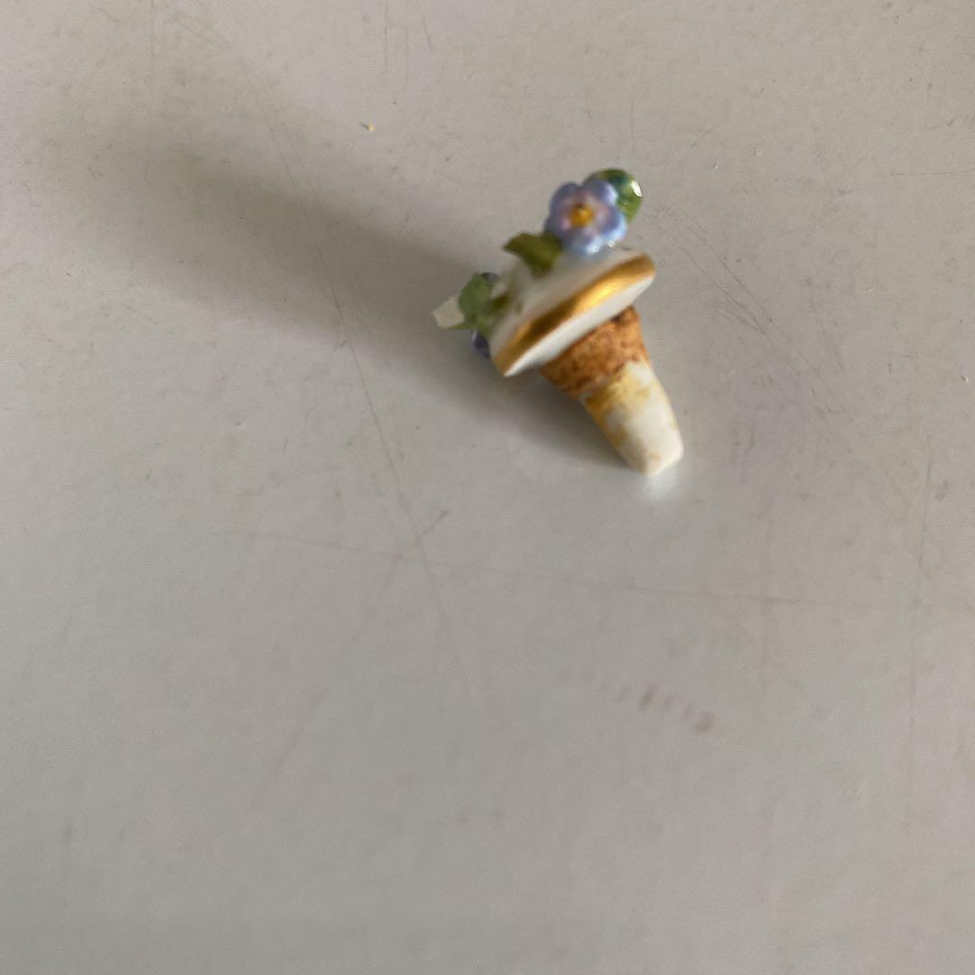 マイセン アンティーク 忘れな草 アップリケ　ミニチュア